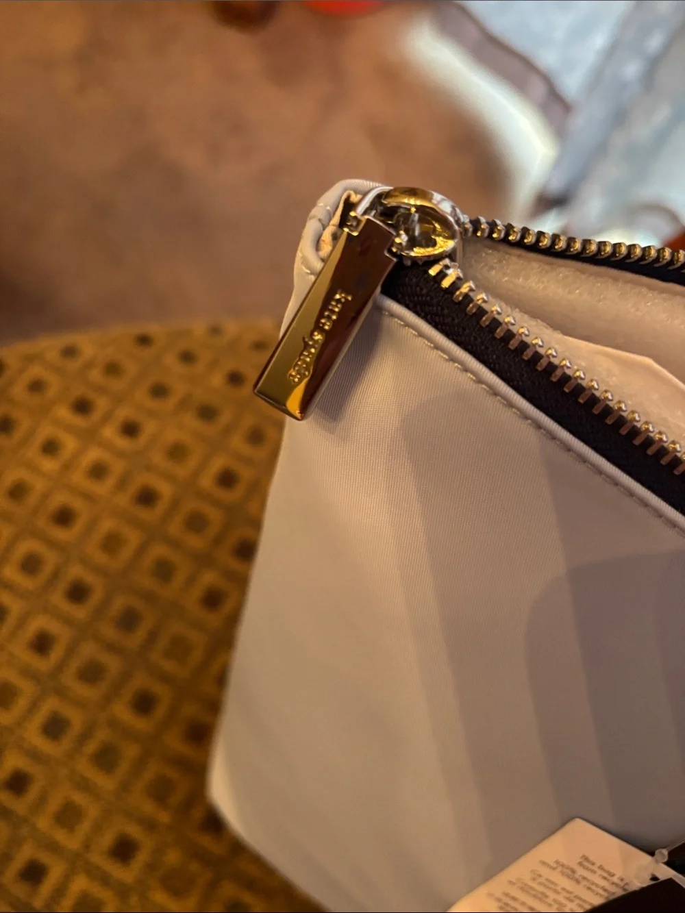 NWT! kate spade light blue Tote Bag with Navy Straps